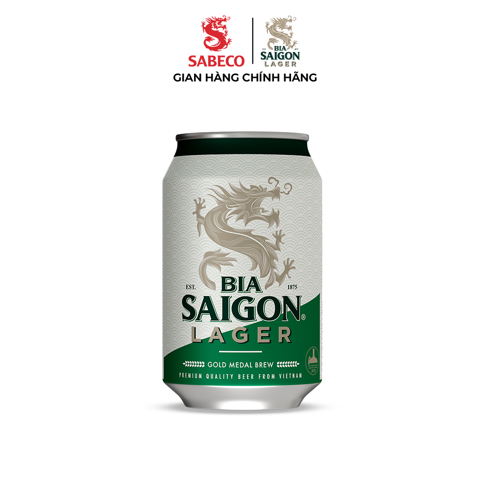 Alcohol Content 4.3% - Box of 24 Cans of Saigon Lager Beer 330ml