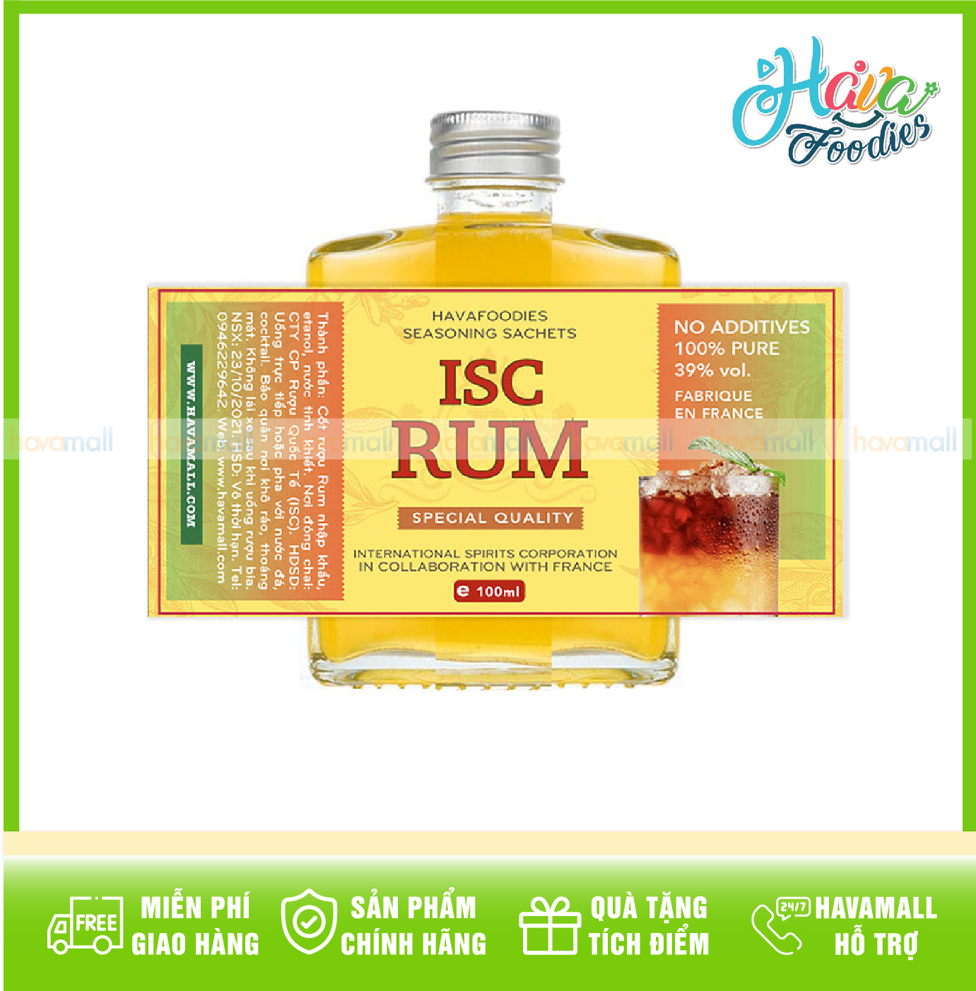 Rum ISC – Nguyên Liệu Làm Bánh, Pha Chế
