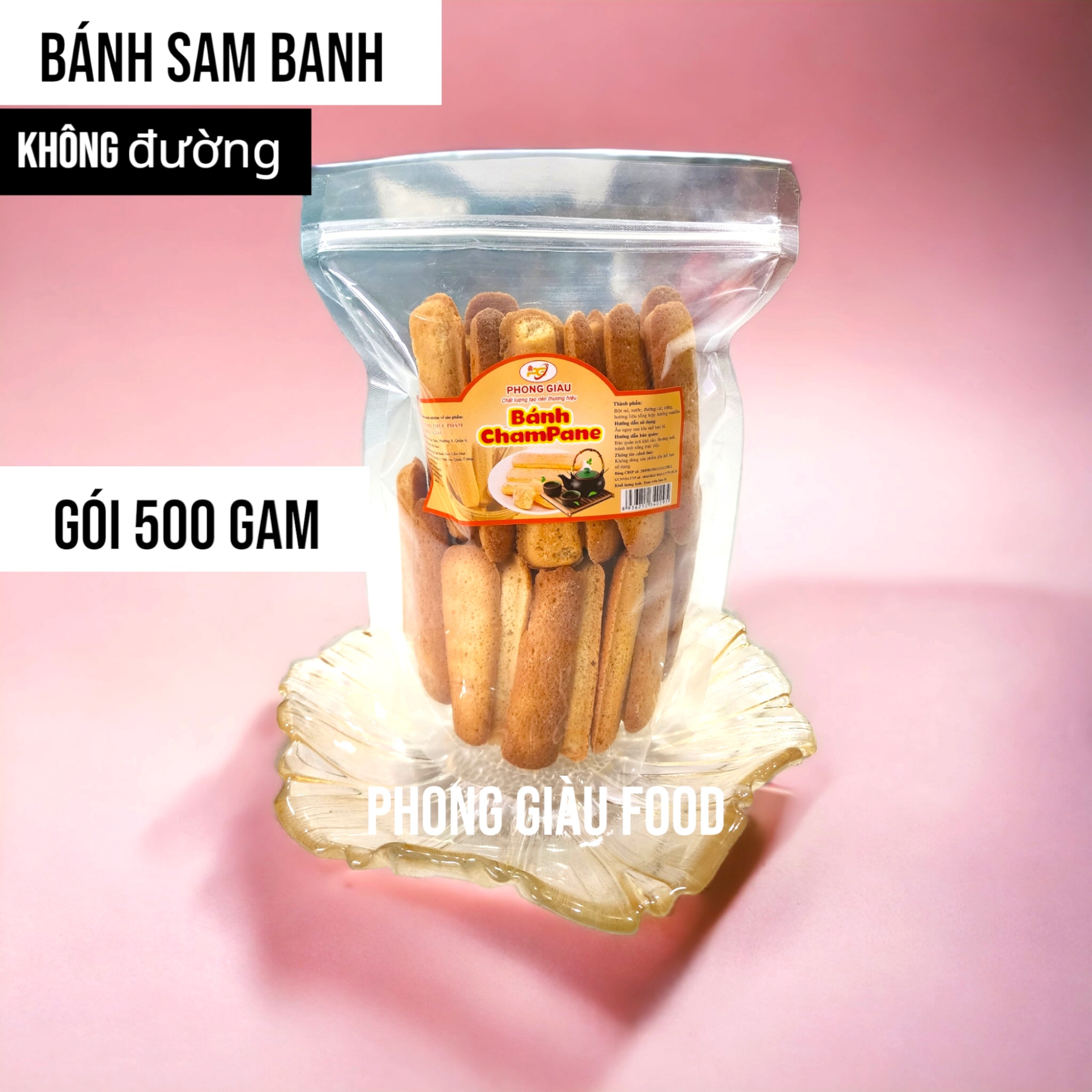 BÁNH CHAMPANE KHÔNG ĐƯỜNG ( PHONG GIÀU FOOD )