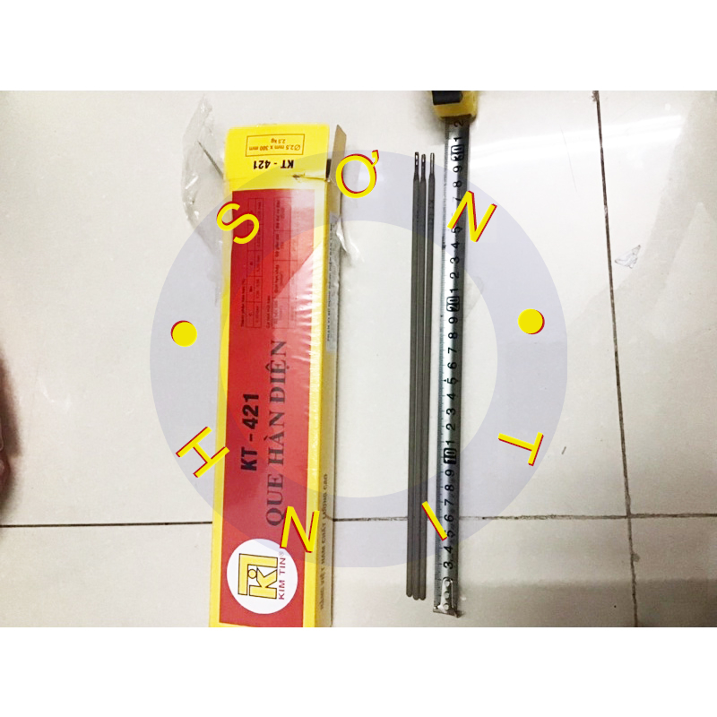 (BÁN LẺ 1KG) QUE HÀN KIM TÍN 2.5 Li- 3.2 Li- 4li QUE HÀN SẮT
