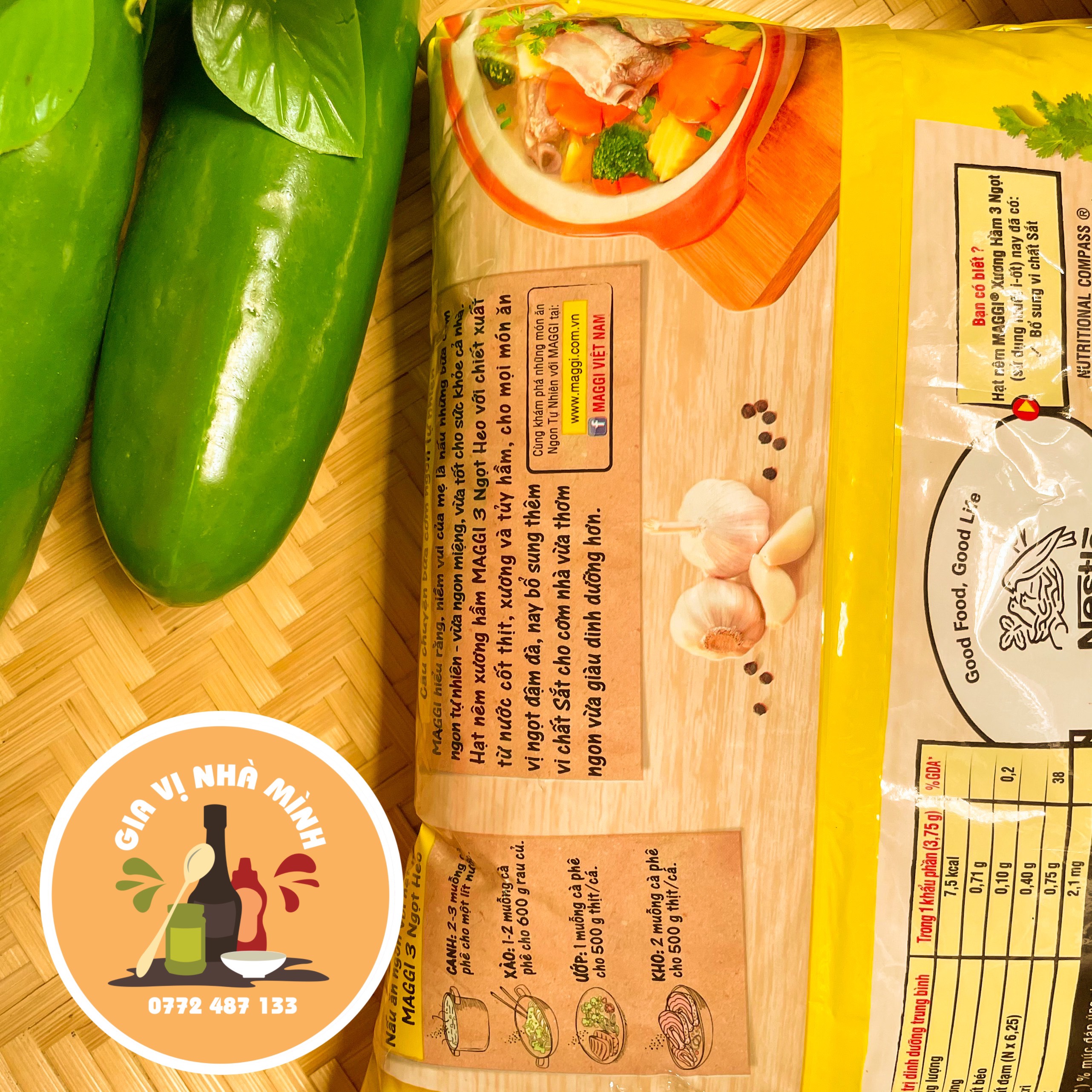 HẠT NÊM MAGGI 3 NGỌT HEO -GÀ 900GR