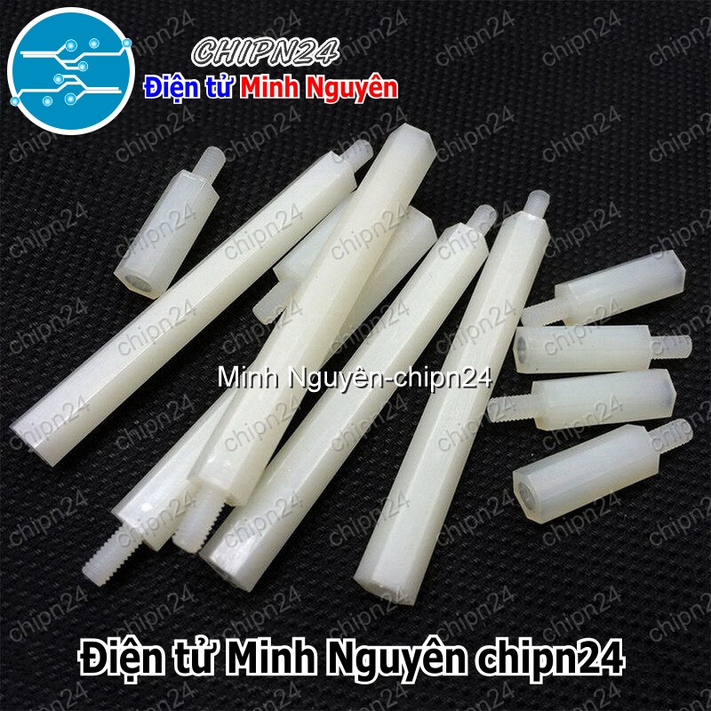 (F31-32) Cọc nhựa M3 (Đực-Cái) (Trụ nhựa 5mm/7mm/10mm/12mm/15mm/20mm/25mm/30mm/35mm/40mm/45mm/50mm) - [Chọn Loại] - HHH.00049