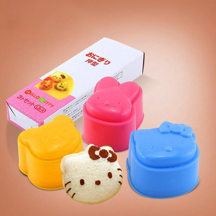 BỘ 3 KHUÔN CƠM BENTO NHẬT CHO BÉ