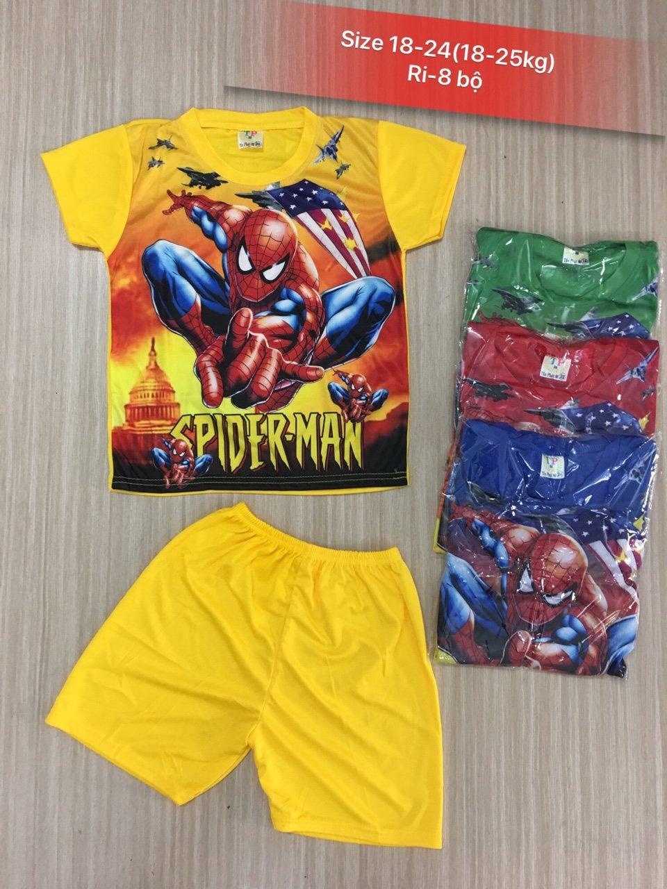 [HCM]Combo 3 bộ đồ siêu nhân bé trai 15-36kg