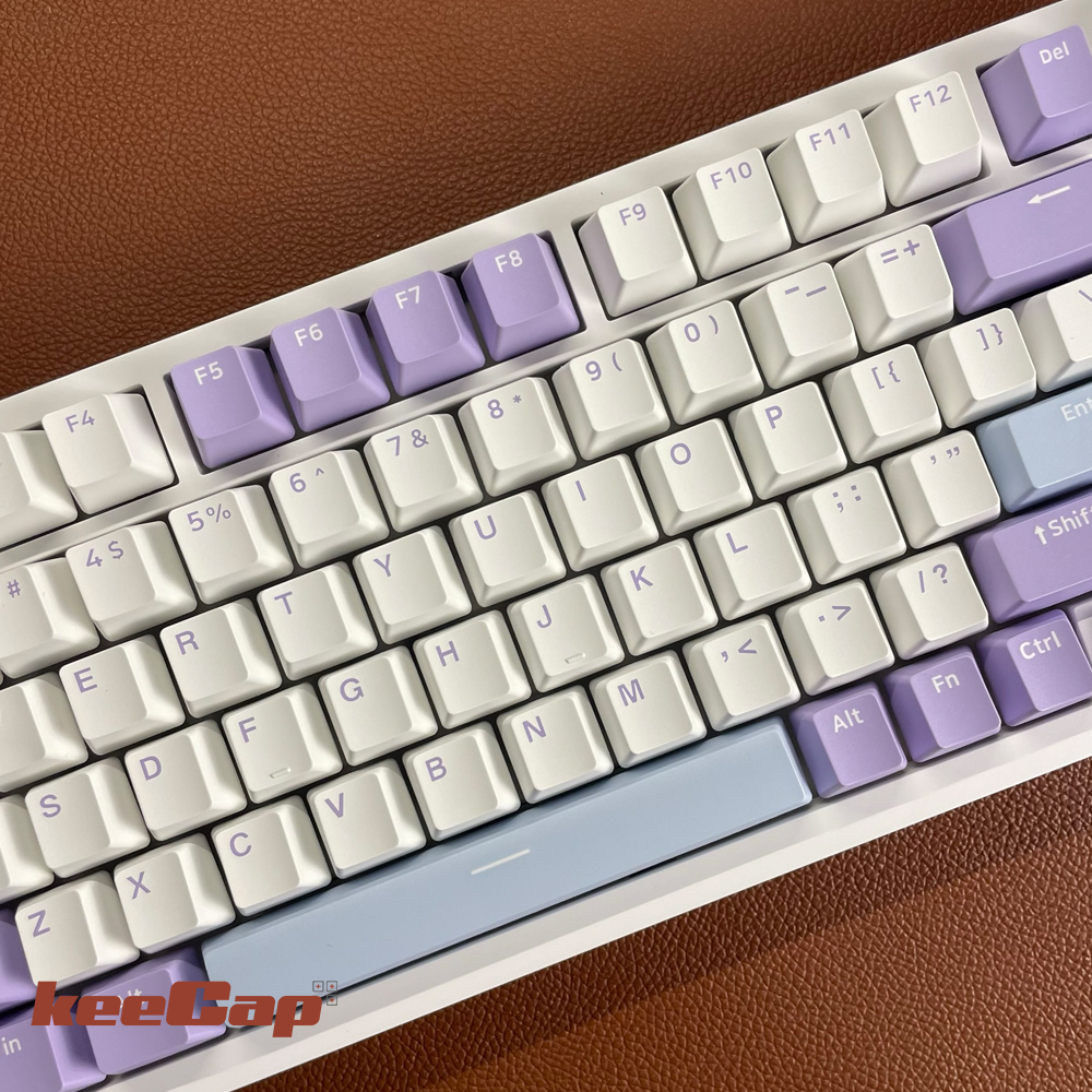 [KEECAP] Bàn phím cơ AJAZZ AK820 Pro tím sữa (3 mode – có màn hình – layout 75%)