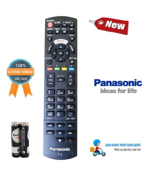 Điều khiển tivi Panasonic hàng chính hãng theo TV 100% Tặng kèm Pin