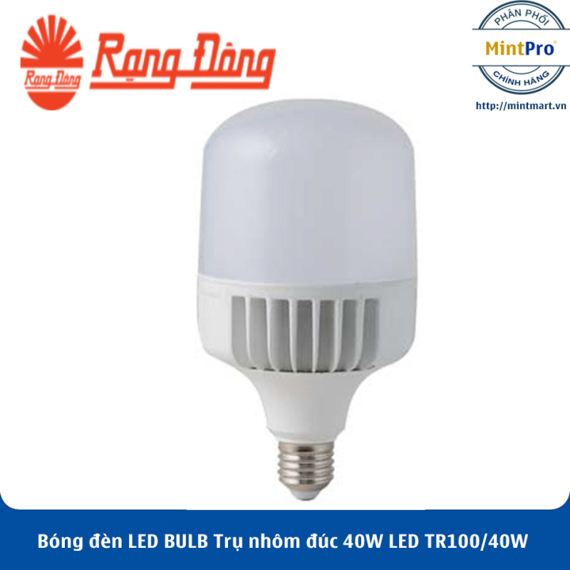 Bóng đèn LED BULB Trụ nhôm đúc 40W LED TR100/40W Rạng Đông - Hàng Chính Hãng