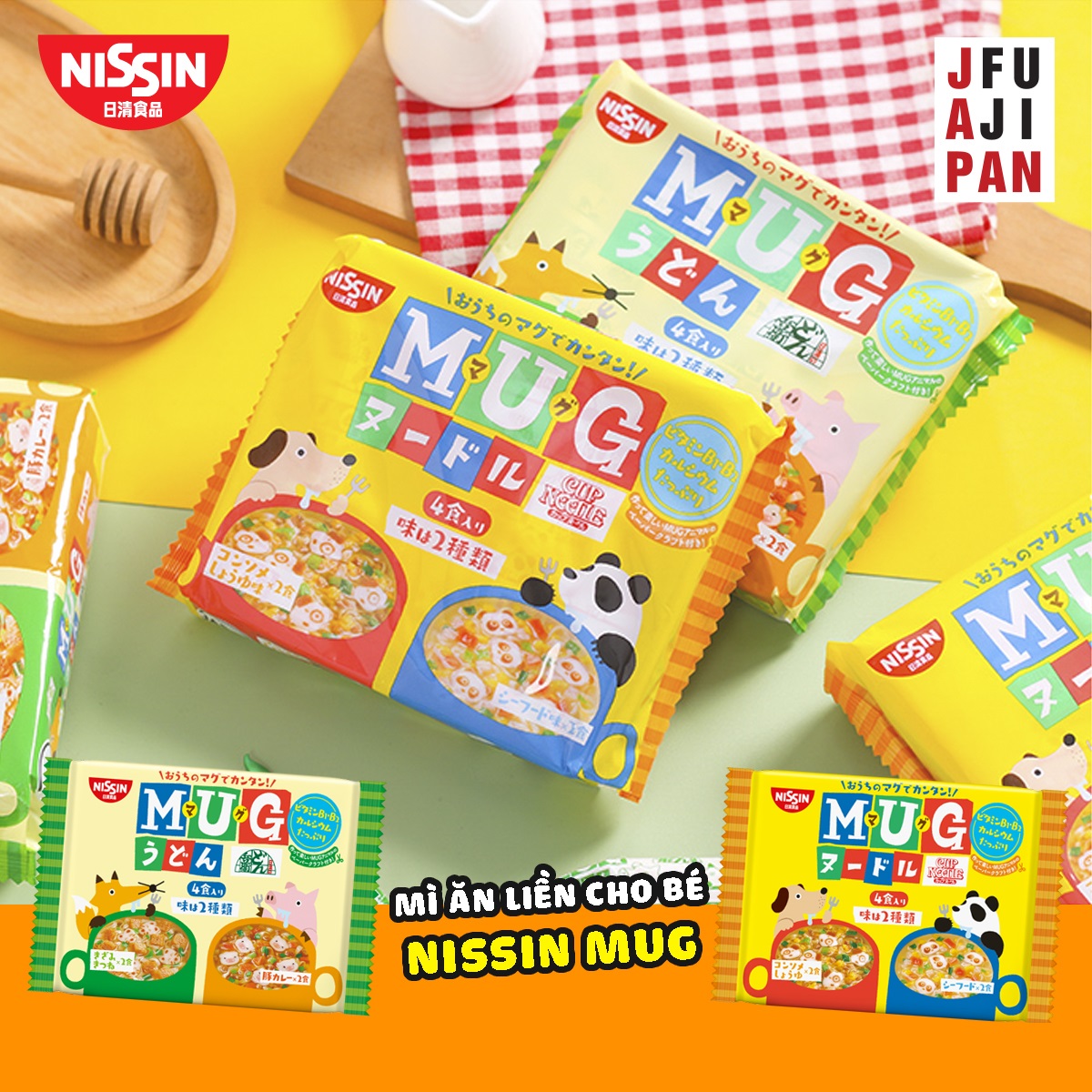 Mì Mug cho bé ăn dặm Nissin Nhật Bản
