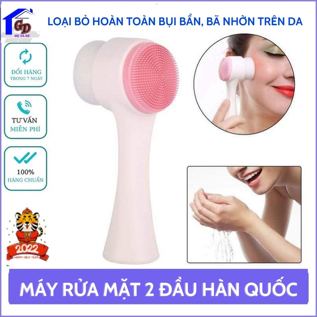 Máy Rửa Mặt, Cọ Rửa Mặt 2 Đầu Hàn Quốc Siêu Hót