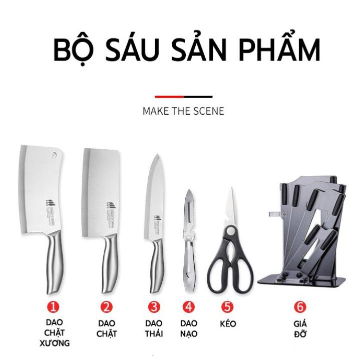 BỘ DAO LÀM BẾP 6 MÓN - NHẬT