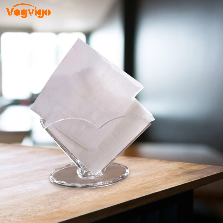Acrylic Clear Paper Napkin Holder, Tabletop Freestanding Tissue Dispenser for Dinner Kitchen Restaurant Home Decor Bar Accessories