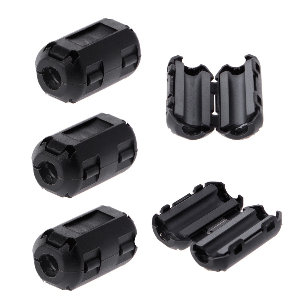 Set 5 cục chống nhiễu, kẹp khử từ 5mm cho dây cáp