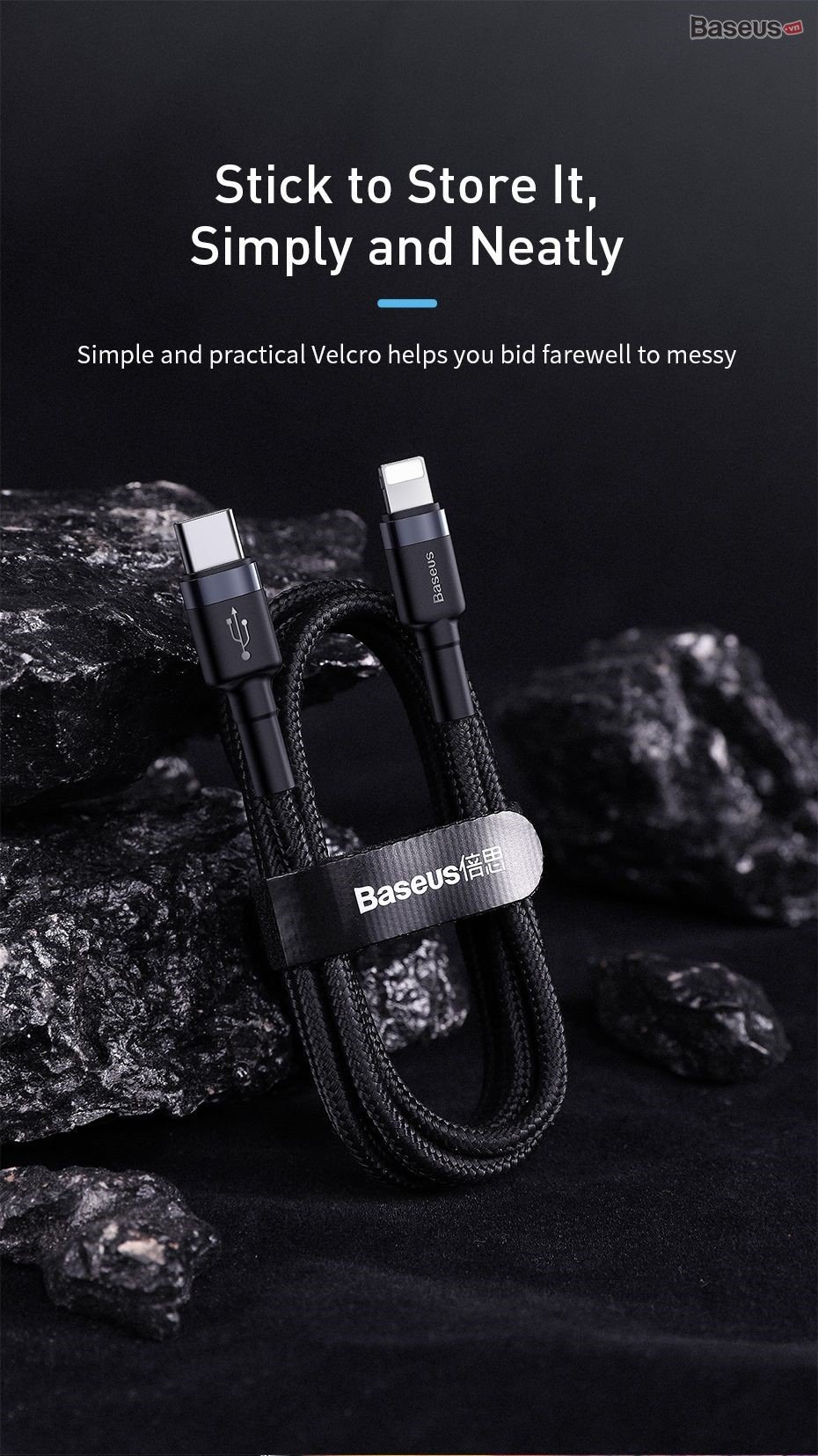 Cáp sạc nhanh C to Lightning Baseus Cafule PD 18W ( Type-C to Lightning Power Delivery Quick Charge & Data Cable )