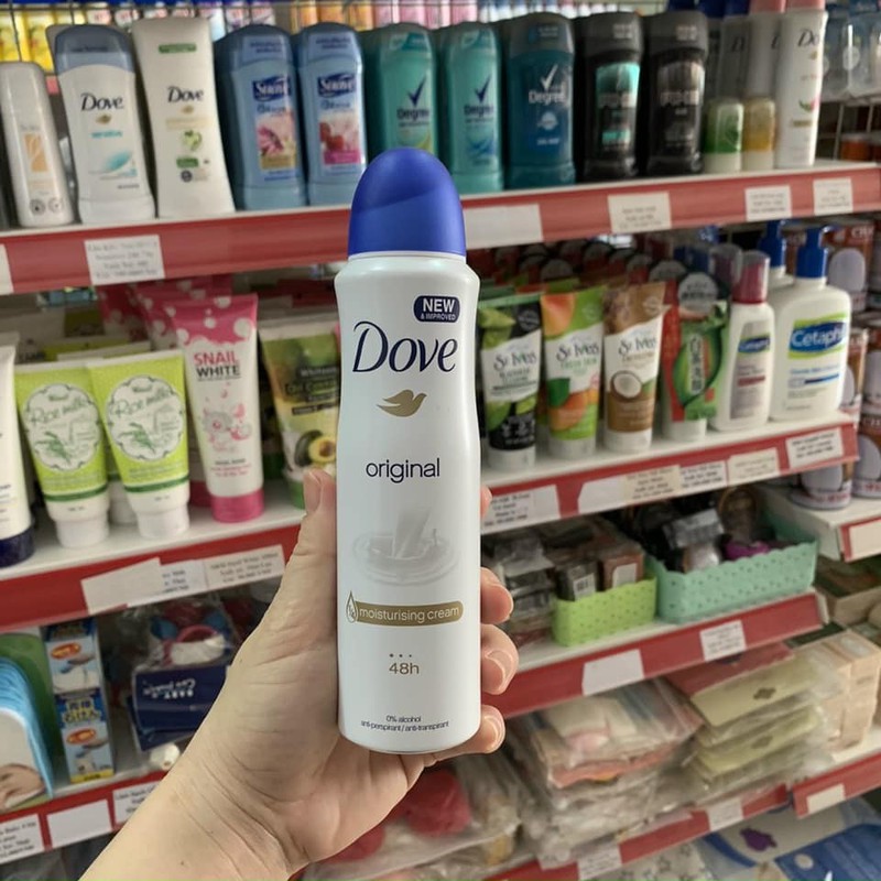 Xịt khử mùi dưỡng da Dove Original 150ml