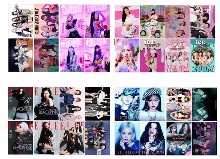 combo 32 postcard BACKPINK có chữ ký không phai màu