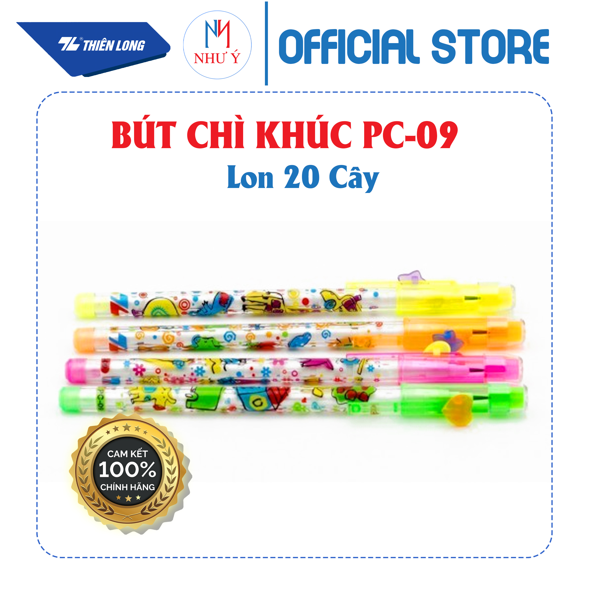 Bút chì khúc TP-PC09 (Lon 20 cây)
