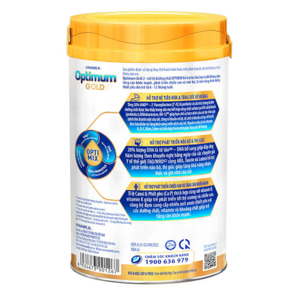 Sữa bột Vinamilk Optimum Gold 2 OPTI MIX 800g Mới