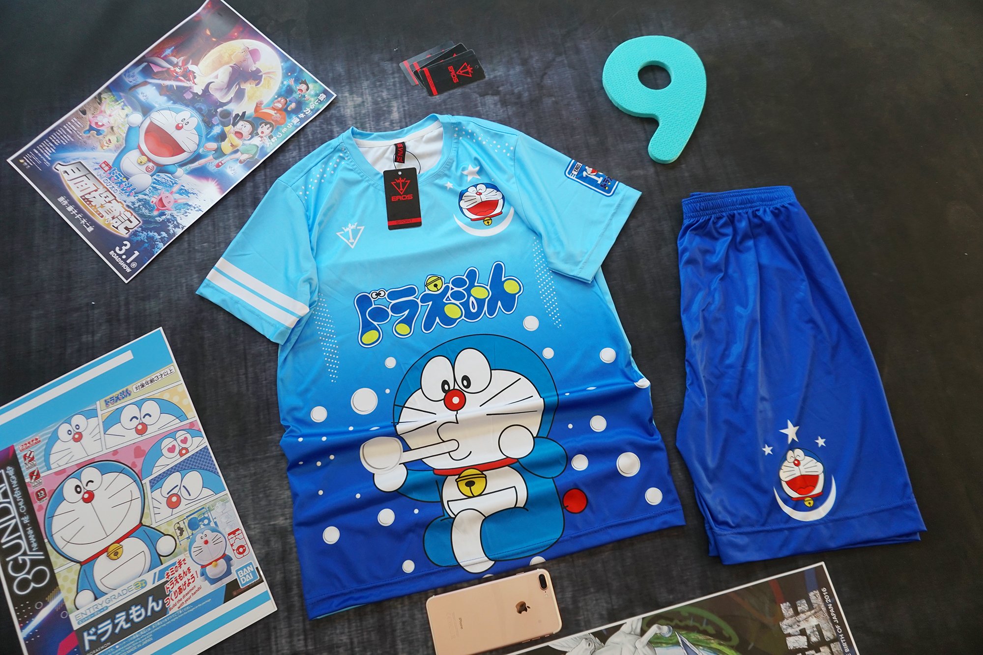 Áo bóng đá Doraemon - Dora 09 siêu độc lạ - siêu cute