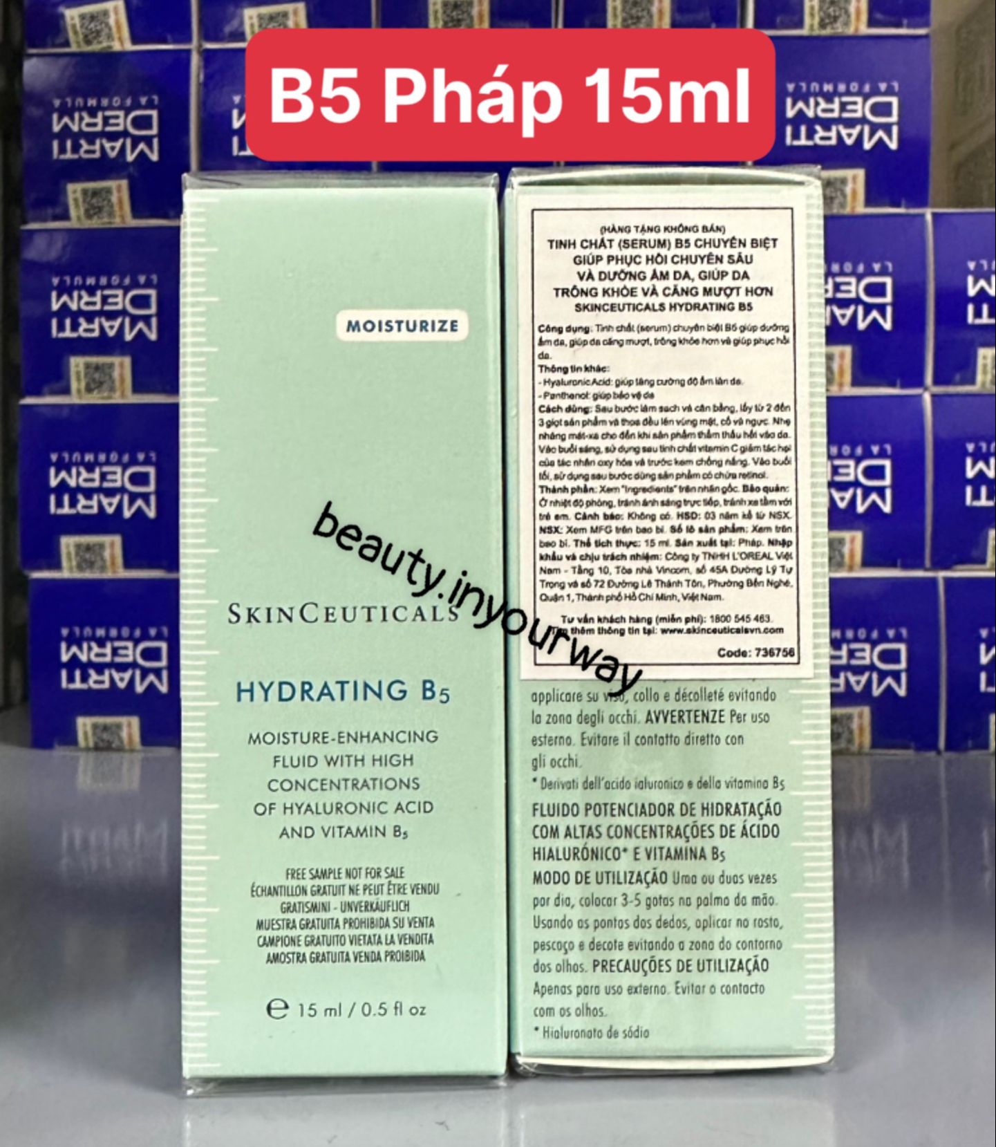 Serum B5 Skinceuticals cấp nước, phục hồi da (Bản Pháp, Hàng Công Ty)