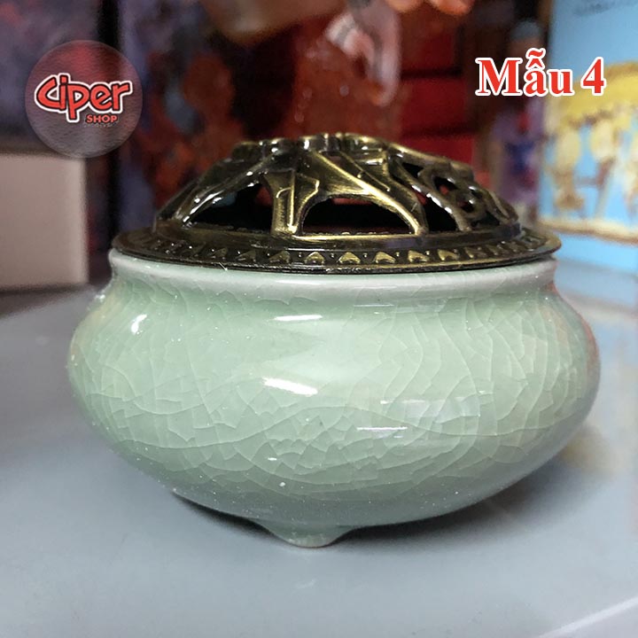 Lư gốm đốt trầm, xông trầm, khử mùi