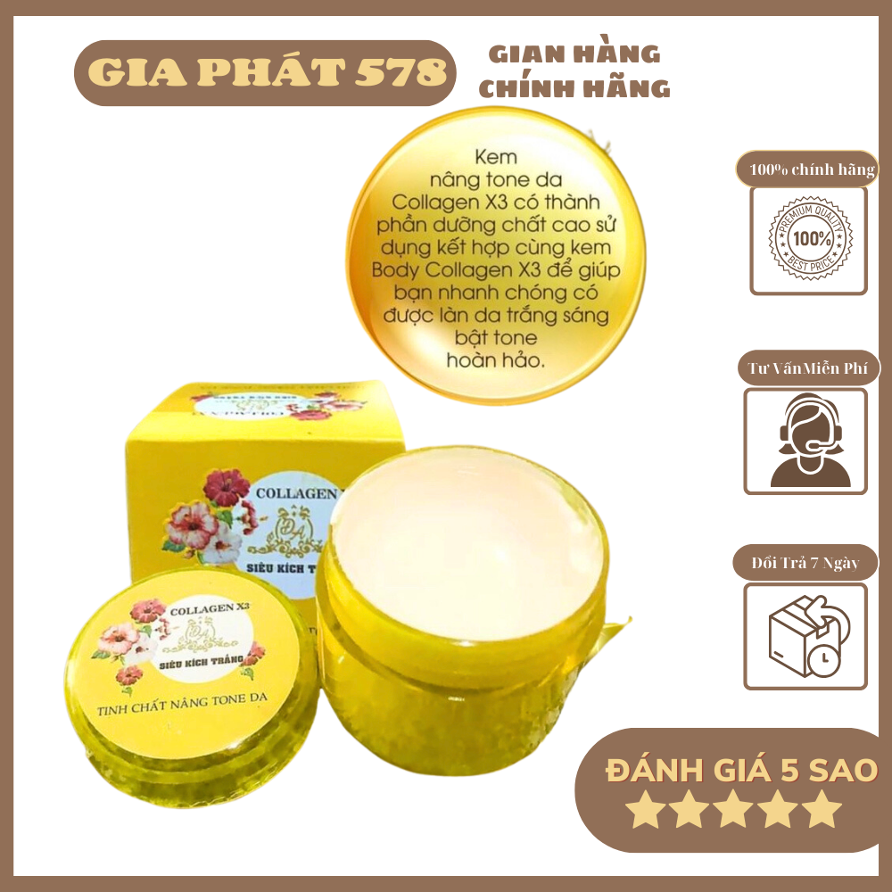 KEM KÍCH TRẮNG DA COLLAGEN ĐÔNG ANH X3 - Giúp da sáng hồng rạng rỡ