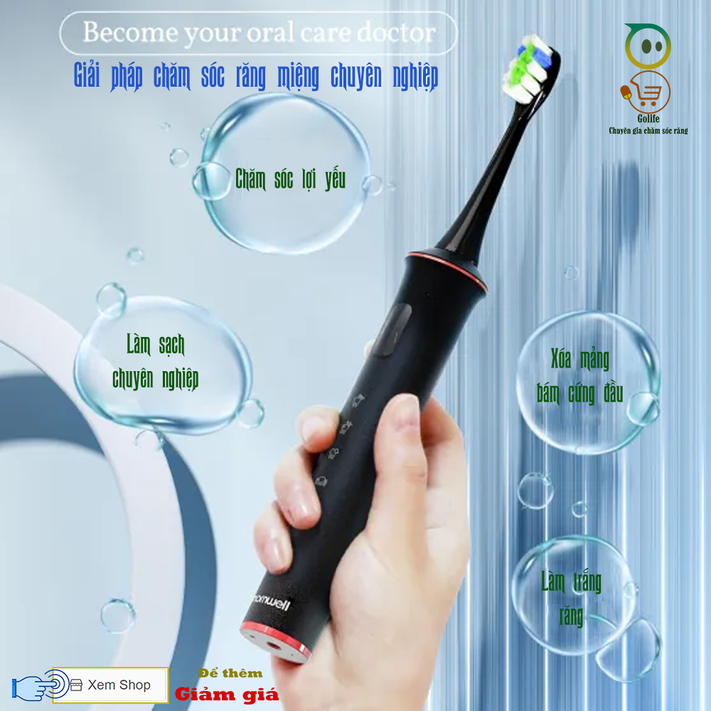 BAO XỊN bàn chải điện cao cấp chính hãng Mornwell T26 model 2024 và Golink
