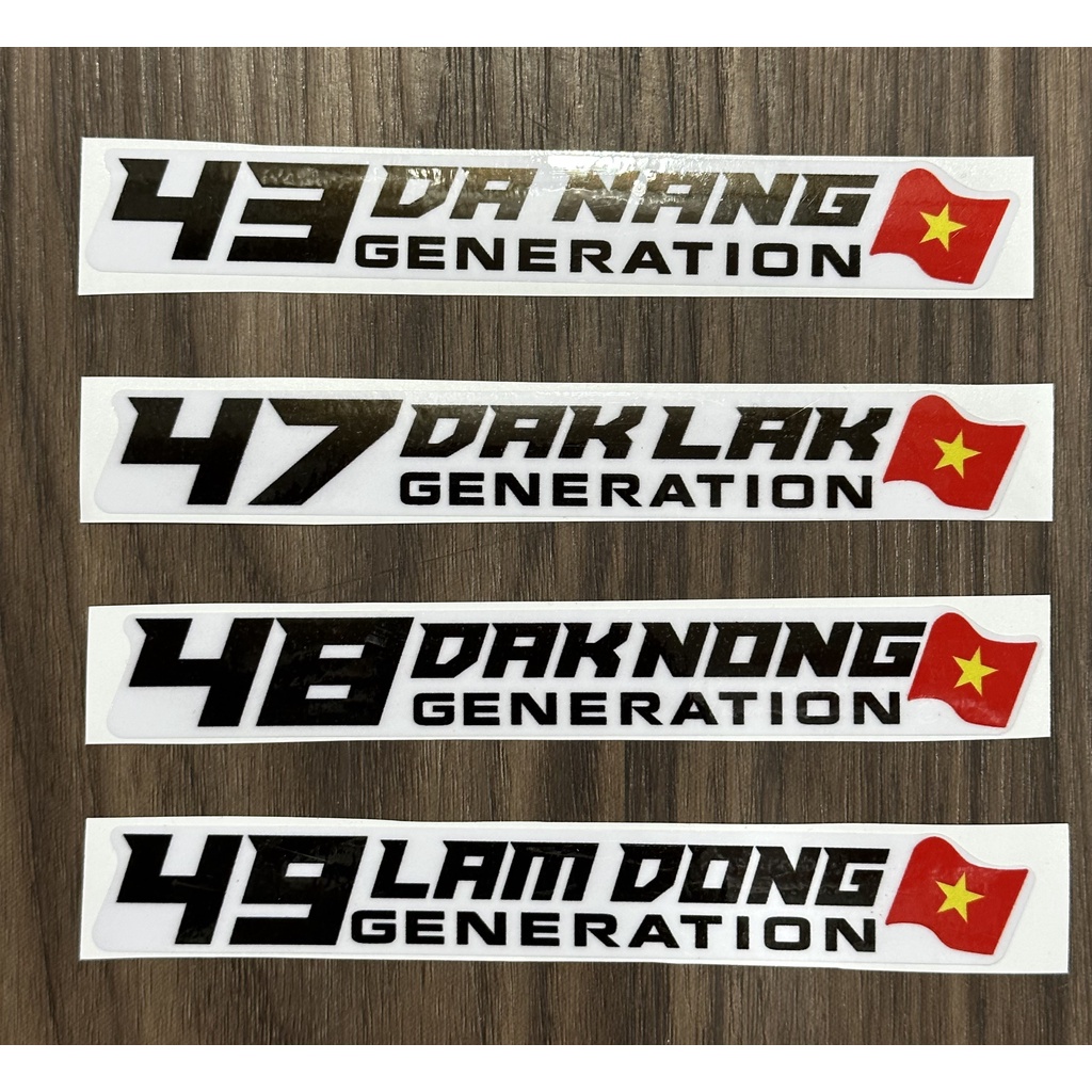 Tem 63 tỉnh thành dán xe máy