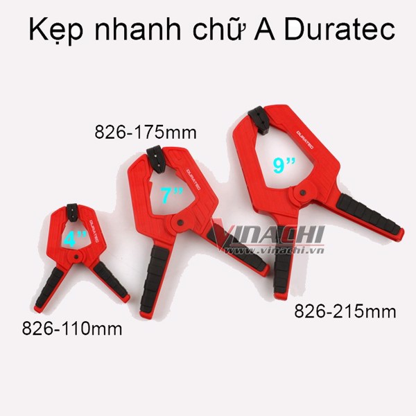 Kẹp Nhanh Chữ A Đen Đỏ Duratec 826
