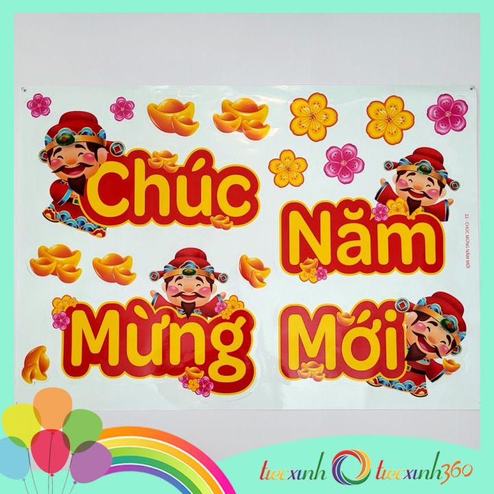 Decal trang trí Tết Xuân Năm mới