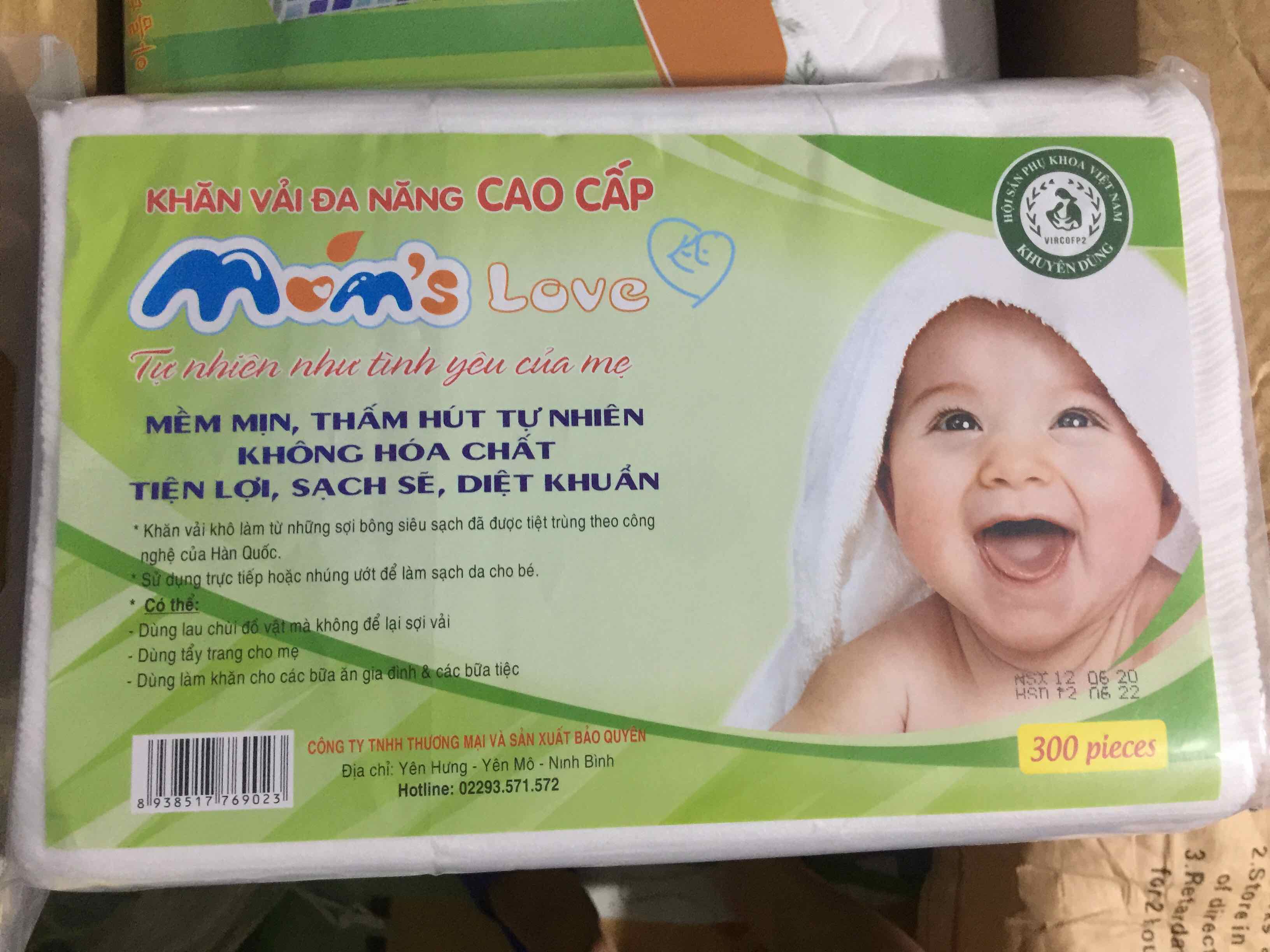 Khăn Lau Đa Năng Moms E 300 Tờ Hàng Chuẩn - Moms E