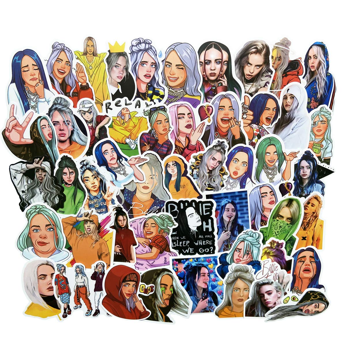 Set 30-60 Sticker Billie Eilish