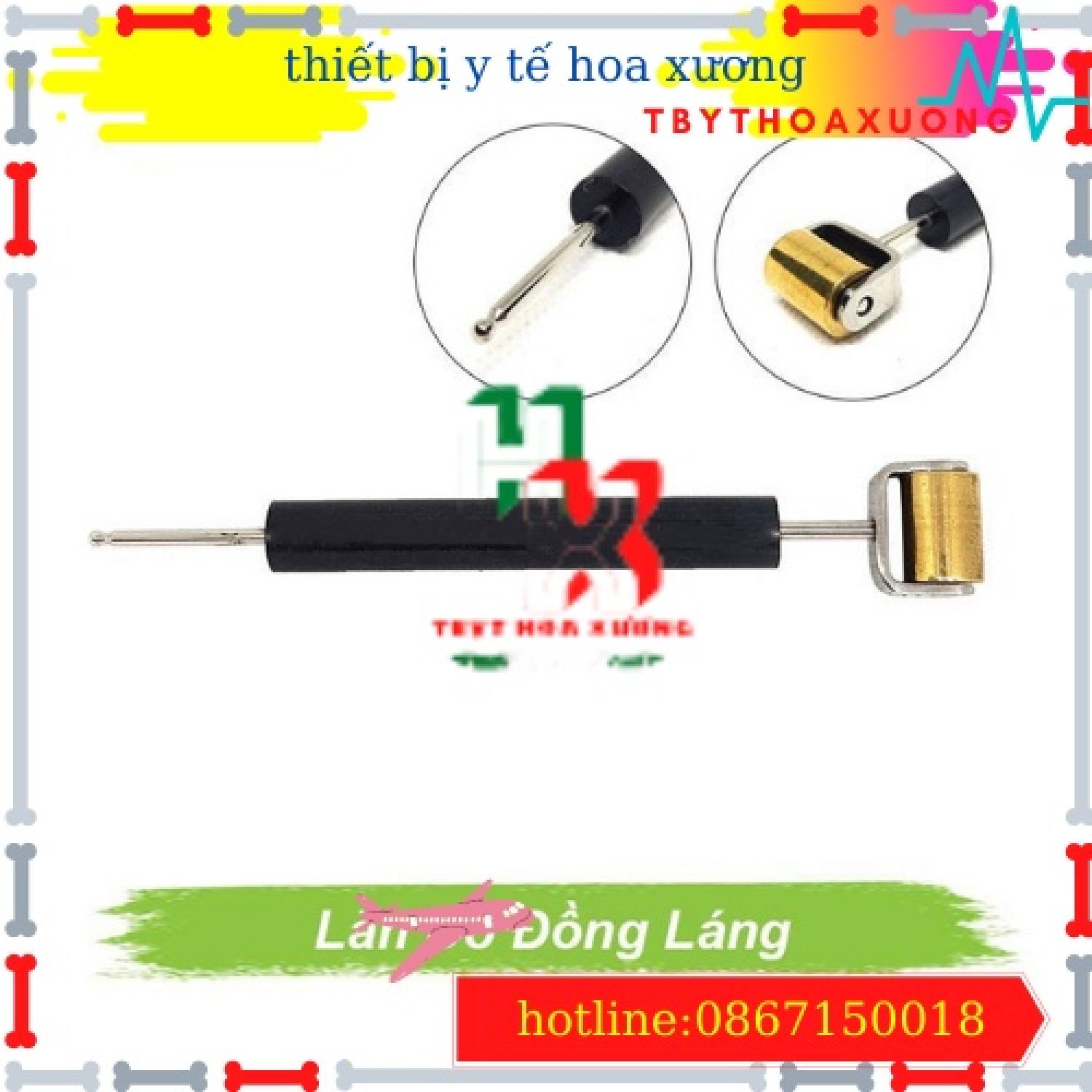 Cây lăn dò đồng láng mát xa - dụng cụ diện chẩn