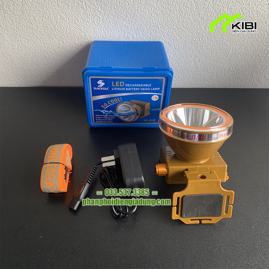 Đèn pin đội đầu siêu sáng, đèn pin led siêu sáng KL-618