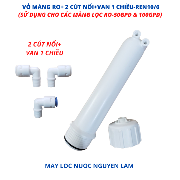 (HCM) Vỏ Màng RO & Phụ KIện - Sử Dụng Cho Các Màng Lọc RO 50GPD & 75GPD