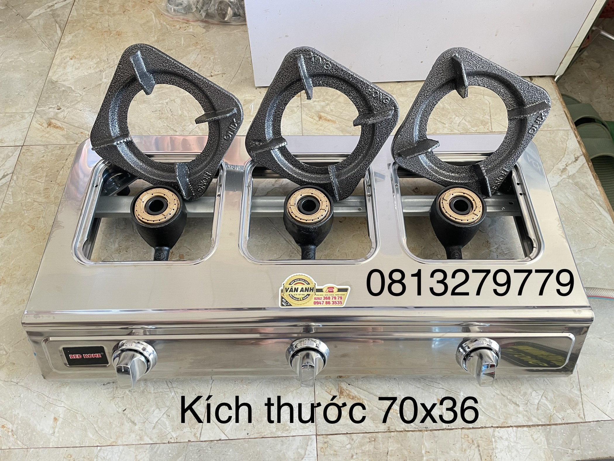BẾP GAS 3 LÒ KHÈ CAO ÁP