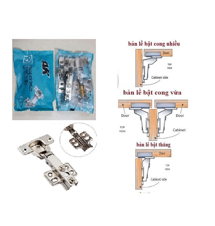 Bản lề bật hơi giảm chấn AK  002 - A/B/C