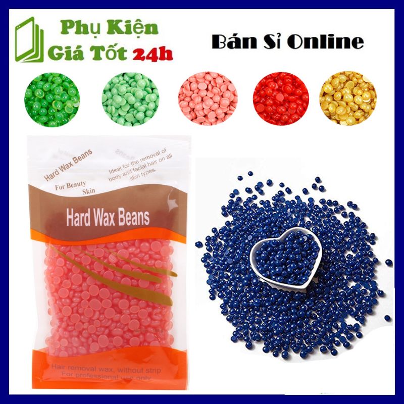 Sáp wax lông cao cấp siêu bám hard wax beans tặng 1 que gỗ - sáp tẩy triệt lông hiệu quả - sáp wax hạt đâu túi 100gr