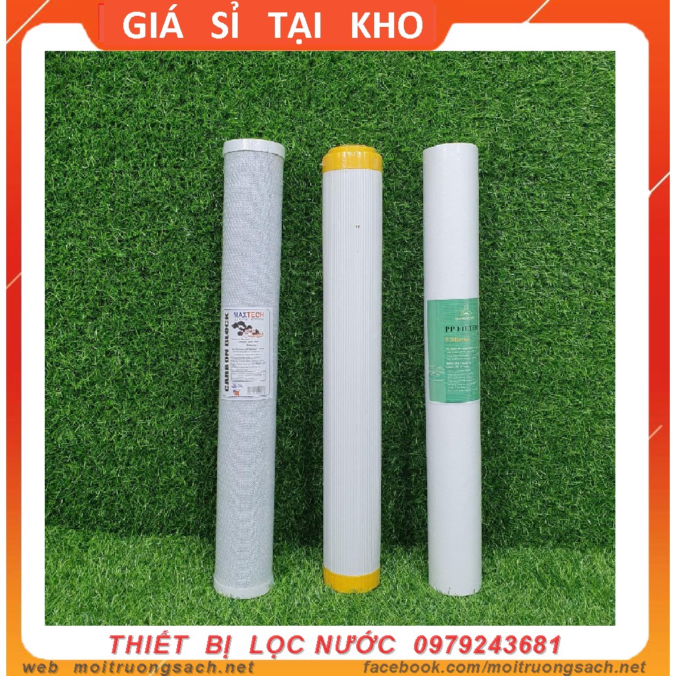 BỘ 3 LÕI LỌC THÔ 20 INCH (bông, than CTO, than hộp)