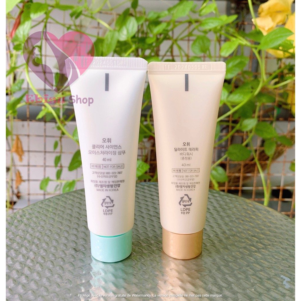 Cặp dầu gội +sữa tắm Ohui Clear Science Moisturizing Shampoo 40ml