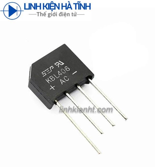 10 CON CẦU ĐI ỐT 4A CẦU CHỈNH LƯU 4A KBL406 4A 600V CẦU DIODE