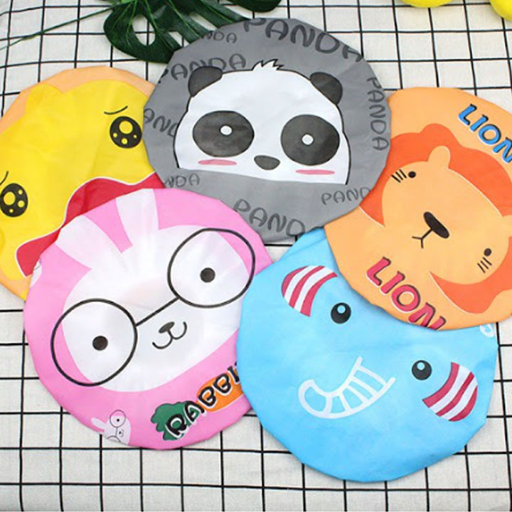 Mũ tắm trùm tóc chống nước mũ tắm ủ tóc nhiều hình dễ thương