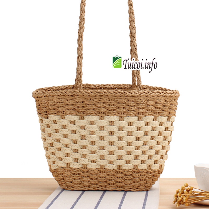 Túi cói đeo chéo -[Giá gốc tại xưởng]