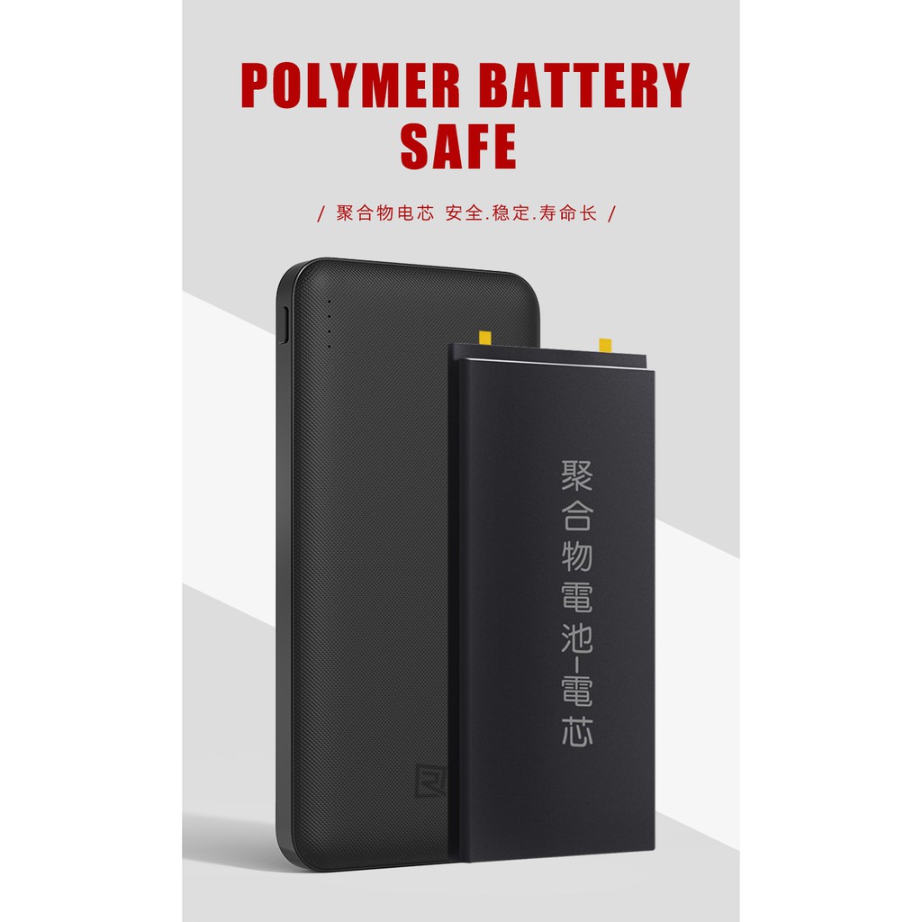 Sạc dự phòng Remax RPP-119 10.000mAh - 2 cổng input Type-C và microUSB
