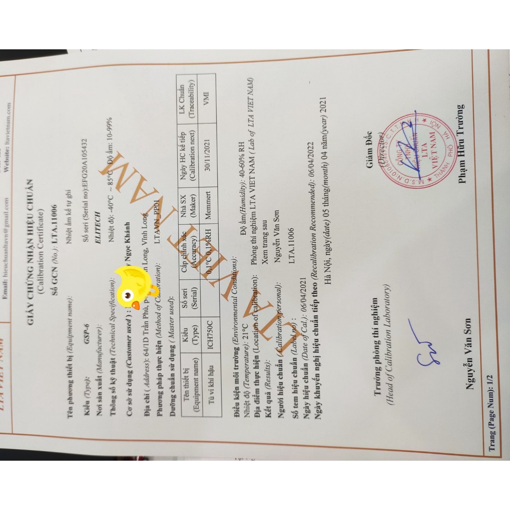 Nhiệt ẩm kế tự ghi Elitech GSP-6 (hiệu chuẩn lấy ngay)