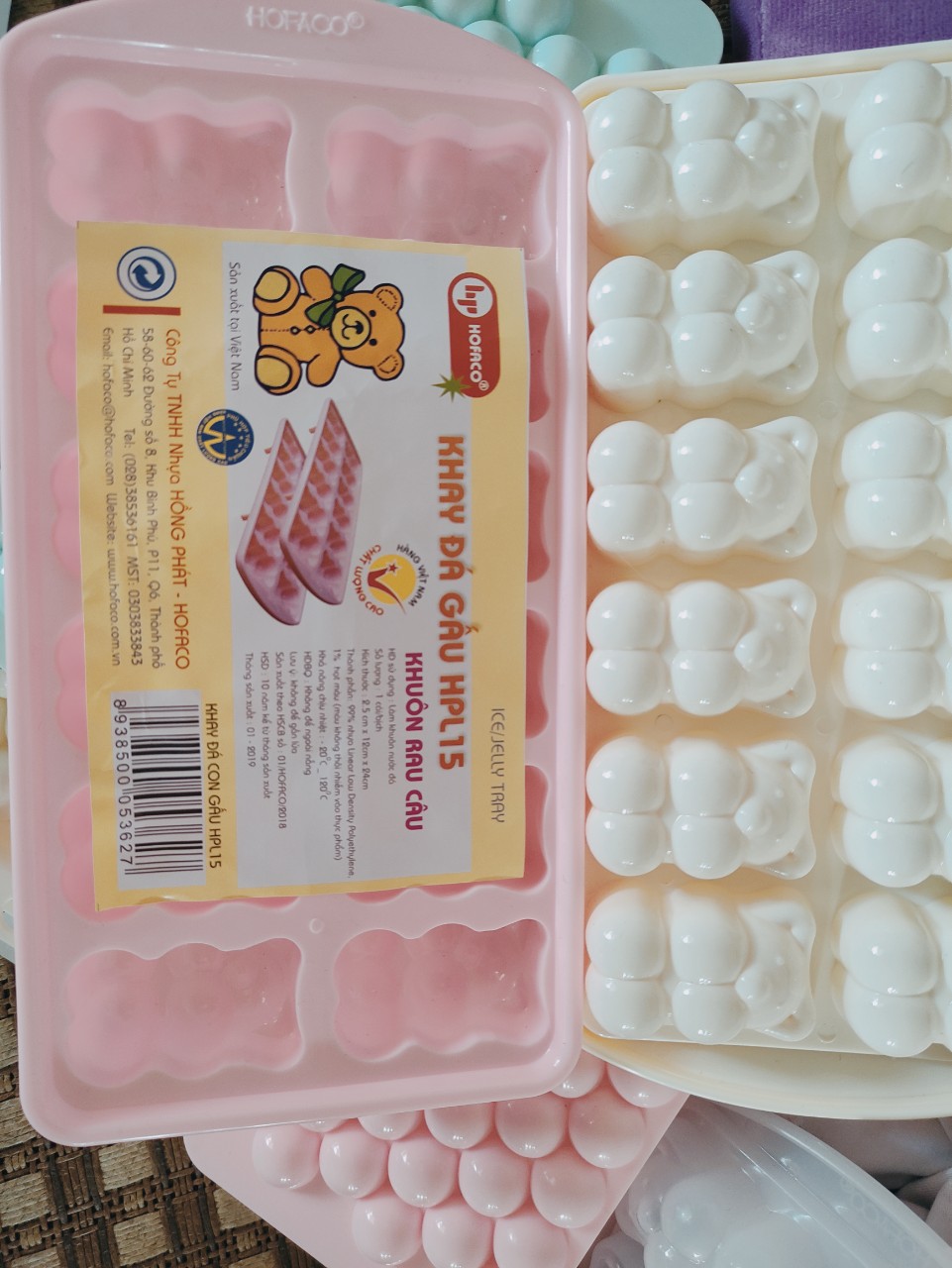 [HCM]Khay Thạch Rau Câu Hình Gấu Dẽo Cao Cấp