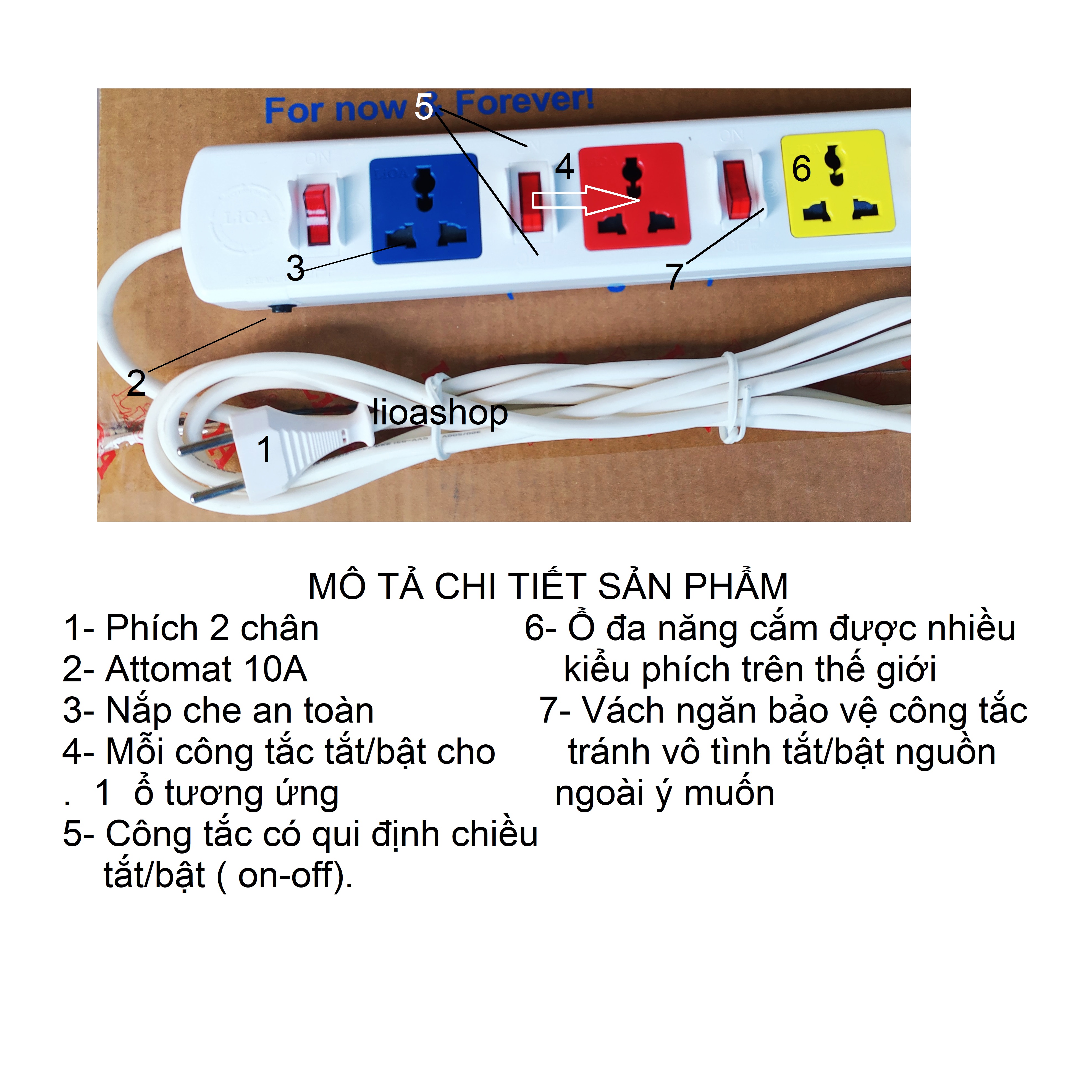 Ổ CẮM ĐIỆN LiOA LOẠI 4DOFW