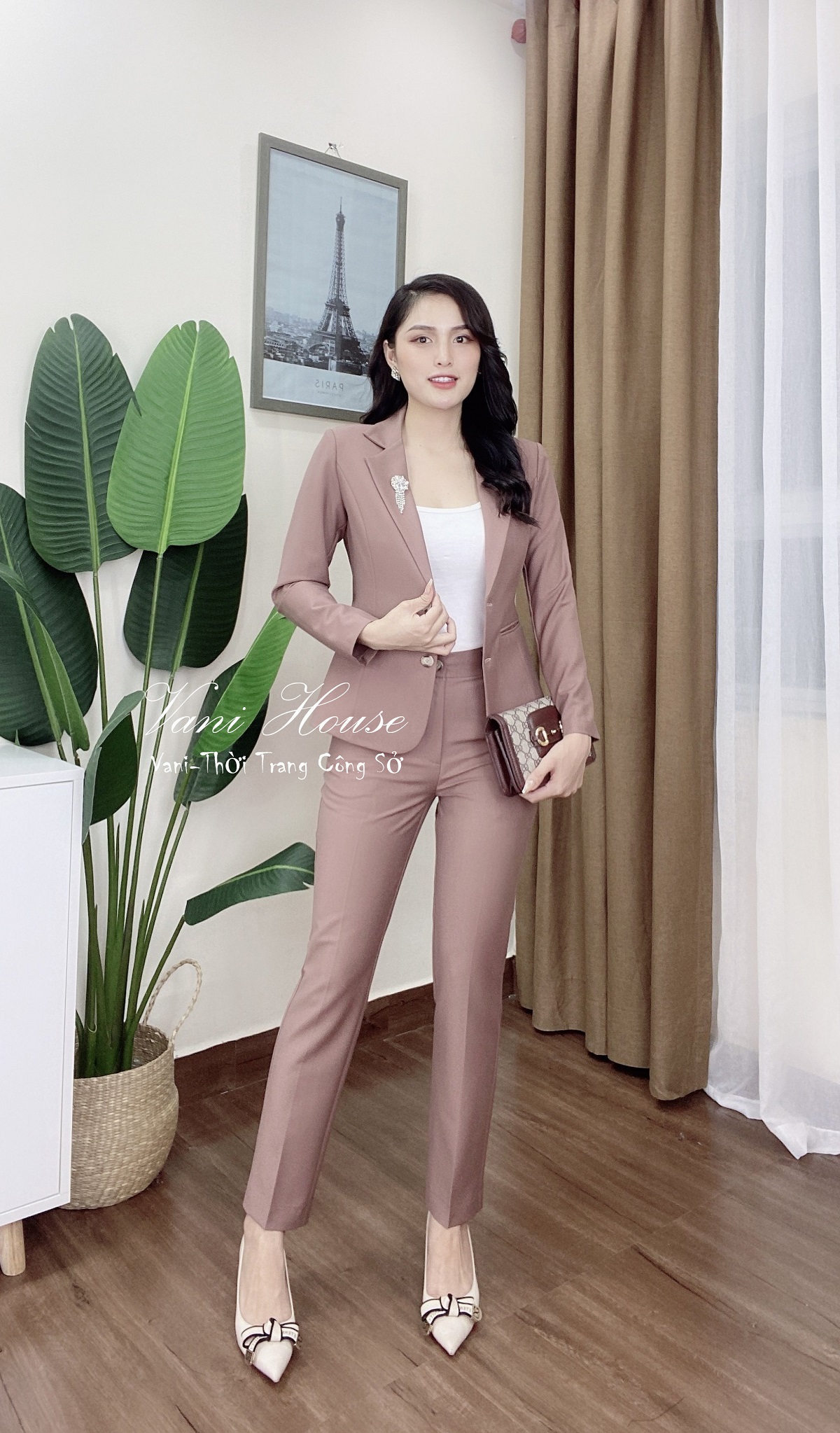 Bộ vest nữ tay dai công sở cao cấp