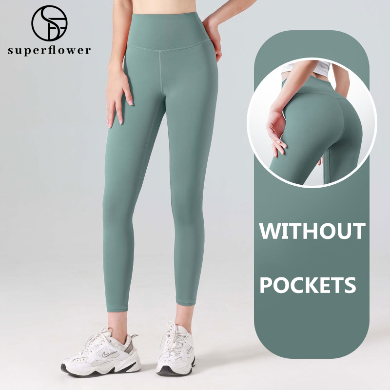 SUPERFLOWER High Waist Yoga Pants Tummy Control Leggings for Women Workout  Gym Exercise Fitness Sport Pants