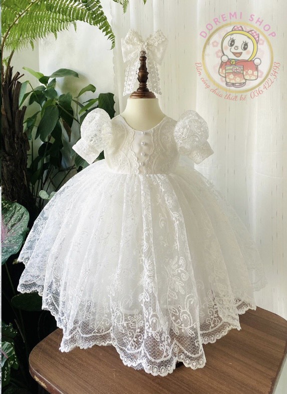 Đầm công chúa ren lưới cho bé size (9-30Kg)