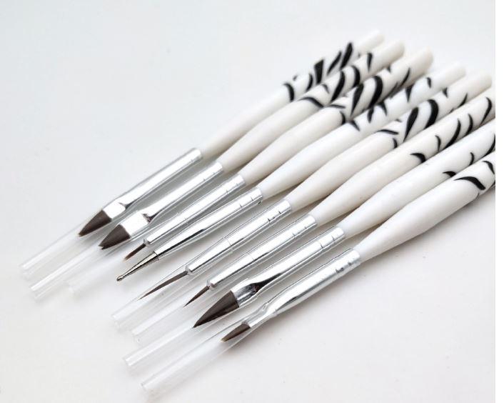Set cọ phẩy vẽ, đắp bột trang trí móng 8 cây